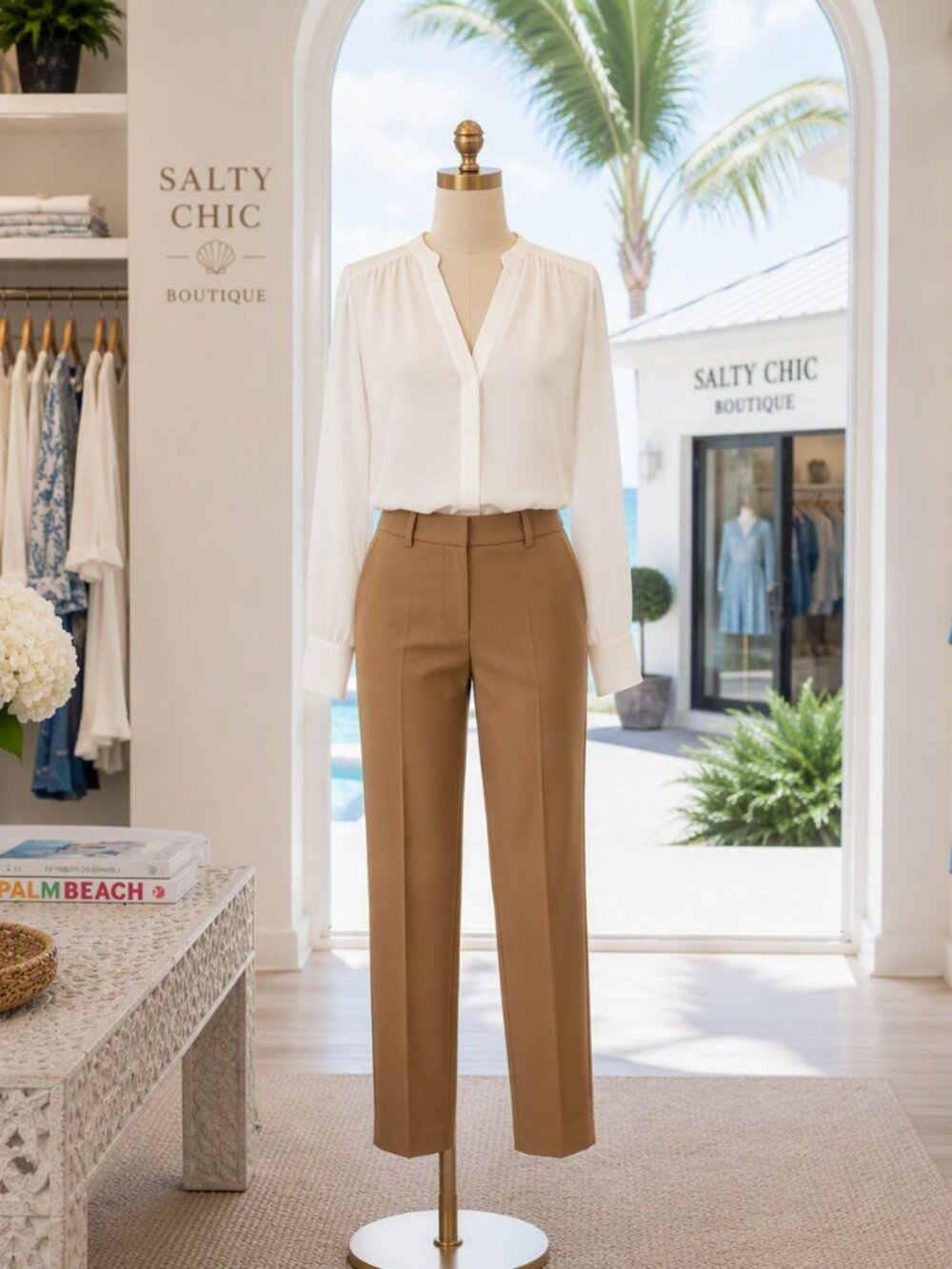 Talbots Hampshire Ankle Pants in Camel Brown